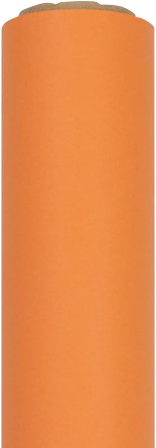 JAM Paper Gift Wrap - Matte Wrapping Paper - 26.3 Sq Ft (17 in x 18 Ft) - Matte Orange - Roll Sold Individually