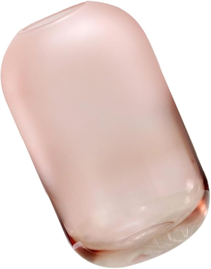 Creative Gradient Frosted Glass Vase Small Hydroponic Floral Arrangement Holder for Office Home Decor Table Centerpiece