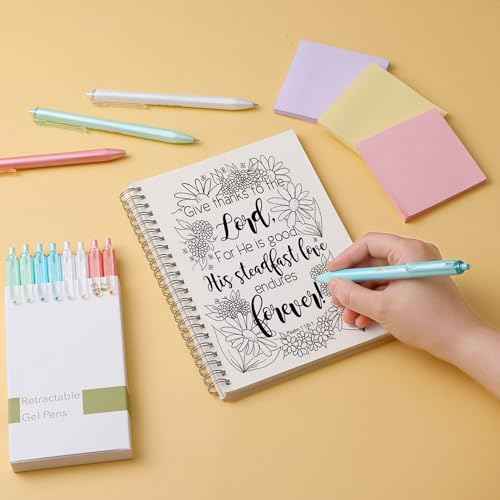 Mr. Pen Retractable Gel Pens - 8 Pack, Black Ink, 0.5mm Fine Point, Pastel Barrels, Fast Dry Aesthetic Pens