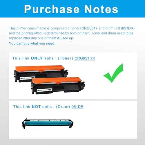LCL 051 MF264DW Toner Cartridge Replacement for Canon 051 CRG-051 CRG051 2168C001 for Canon ImageCLASS MF263dn MF264dw MF266dn MF267dw MF269dw LBP161dn LBP162dw LBP1692dwkg Printer (2-Pack Black)