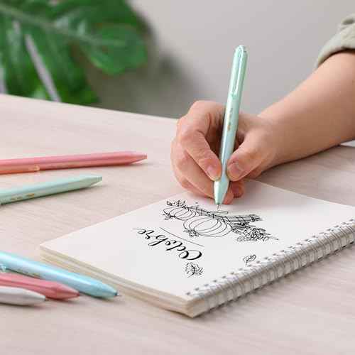 Mr. Pen Retractable Gel Pens - 8 Pack, Black Ink, 0.5mm Fine Point, Pastel Barrels, Fast Dry Aesthetic Pens