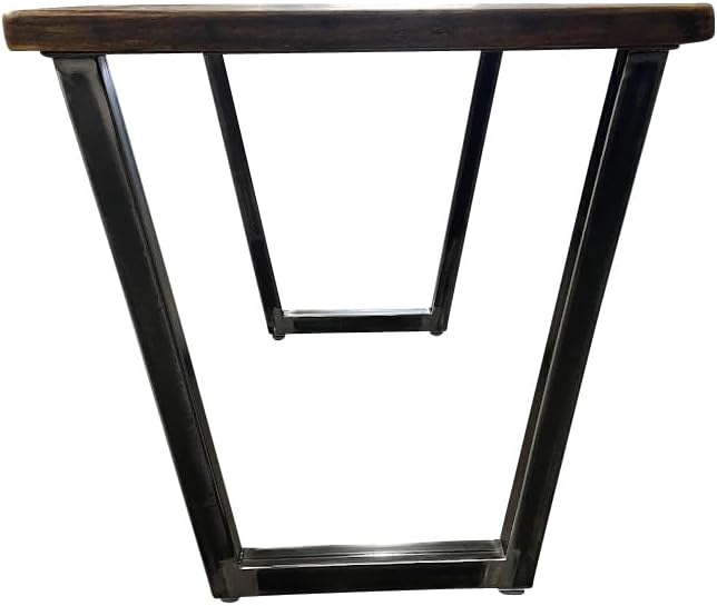 Tapered Metal Table Legs - Made in The US - Structural Steel Tube - Rustic Industrial Finish