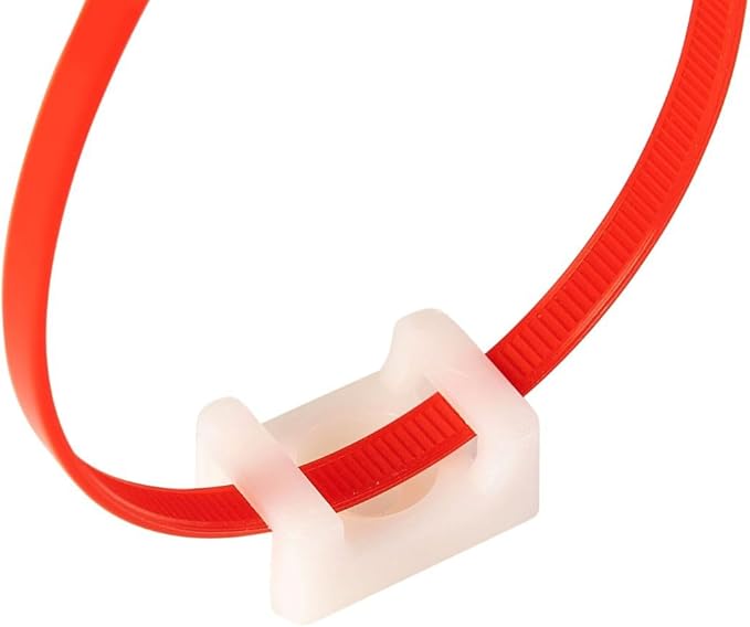 GTSE 18,000 Full Carton Of White/Clear Screw Mounts, Zip Ties Up To 0.2" Wide, Saddle Type Zip Tie Anchors