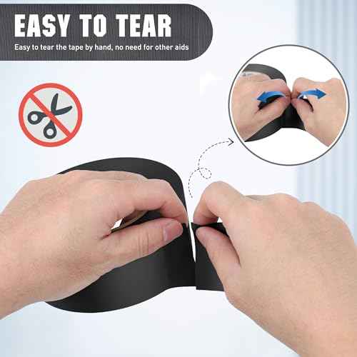 Avery Dennison Duct Tape, Heavy Duty PVC Easy Tear Tape, Strong Adhesive Waterproof Duct Tape for Indoor Outdoor Repairs, 2 in x 36 Yard, Black, 1 Roll