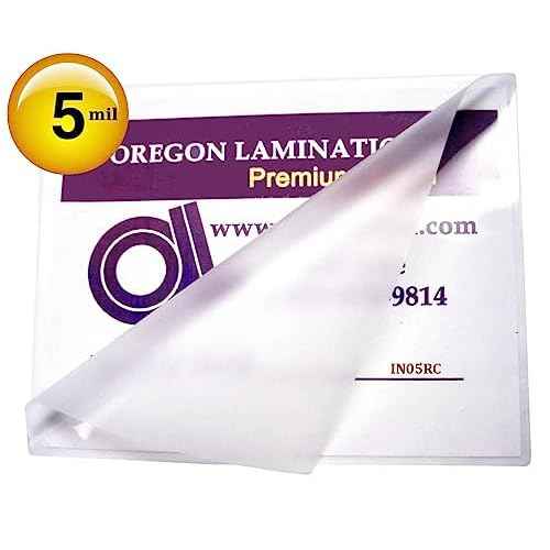 Oregon Lamination Heat Activated Laminating Pouches Half Page Size 5 Mil 2 Sides, 6¡± x 9¡± (152mm x 229mm x 125um Thick x 2 Sides) [pk of 100] for up Through 5.75¡± x 8.75¡± Size Sheets, Clear Gloss