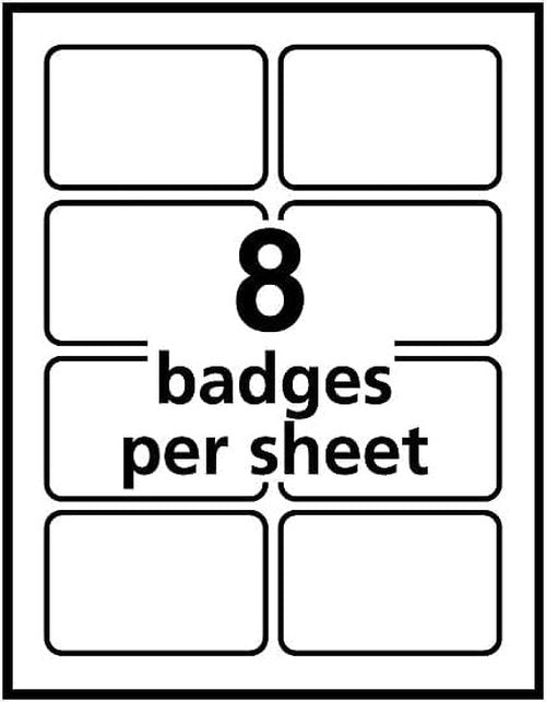 Avery 45395 Adhesive Name Badge Labels - 2-1/3" x 3-3/8" - White - 400 Labels Per Box