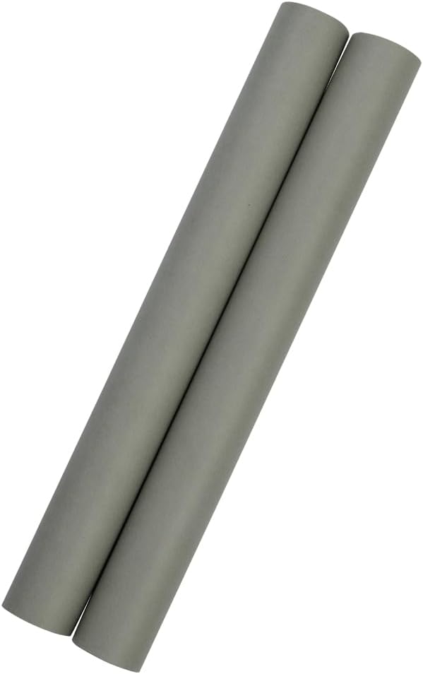 JAM Paper Gift Wrap - Matte Wrapping Paper - 52.6 Sq Ft Total (17 in x 18 Ft Each) - Matte Grey - 2 Rolls/Pack