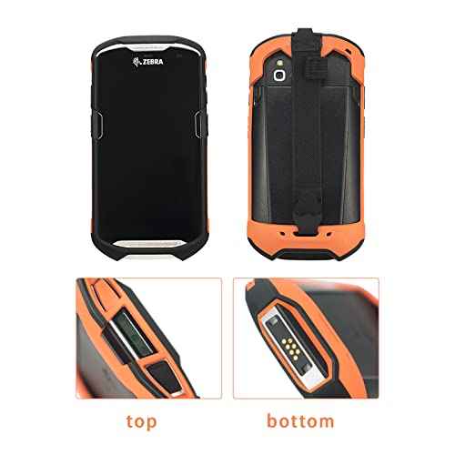LANADO Protective Case Cover with Handstrap Rugged Boot Carrying Case for Zebra TC51 TC510K TC52 TC56 TC57 Rugged Bumper Case Armor Designed for Zebra Protection Tough Shock Proof,Orange