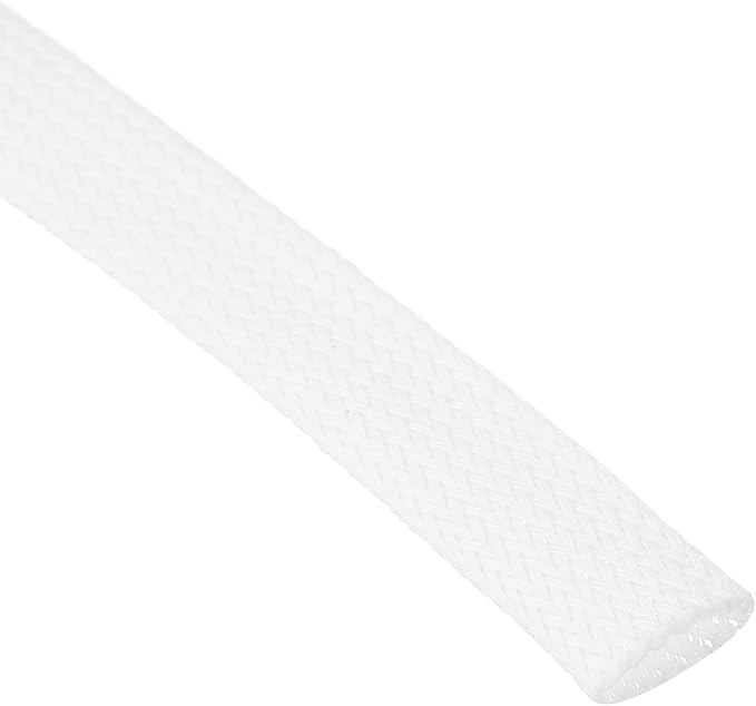 uxcell PET Expandable Sleeving 10ft 1/2" White Cable Management Sleeve Cord Organizer for Wrap Protect Cable