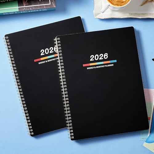 Planner 2026 ? Jan. 2026 - Dec. 2026, 2026 Planner Weekly and Monthly, 8.5" x 11", Calendar Planner 2026 with Monthly Tabs, Spiral Binding, Thick Paper - Classic Black