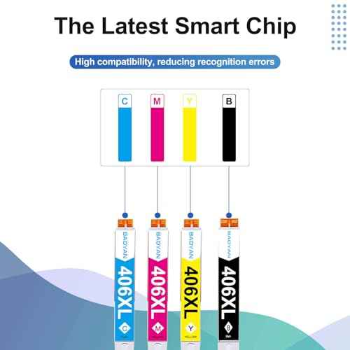 LC406 LC406XL Ink Cartridges Compatible for Brother lc406 LC 406 XL Ink cartridges Work for Brother MFC-J4335DW MFC-J5855DW MFC-J6555DW MFC-J4535DW MFC-J6955DW MFC-J4345DW Printer 4 Pack
