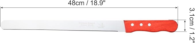 PATIKIL Floral Foam Knife, 1 Pcs 48 x 3.1CM Florist Professional Cutting Knife for Flower Foam Block Cake, Wooden Handle