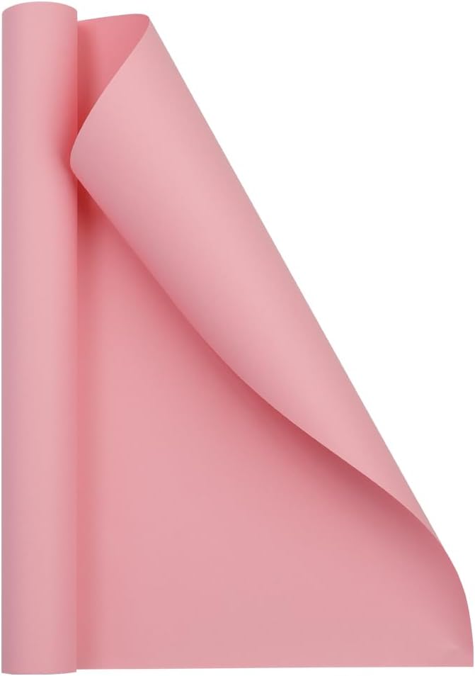 JAM Paper Gift Wrap - Matte Wrapping Paper - 26.3 Sq Ft (17 in x 18 Ft) - Matte Light Baby Pink - Roll Sold Individually