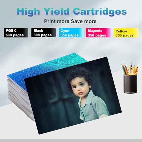 MG6620 Ink Cartridge for Canon PGI-250XL CLI-251XL Compatible Ink Cartridge Replacement for Canon 250 251 Ink use for Canon MG6620 MG5520 MX920 IX6820 MX922 MG5620 MG5522 MG5500 MG5422 (5 Pack)