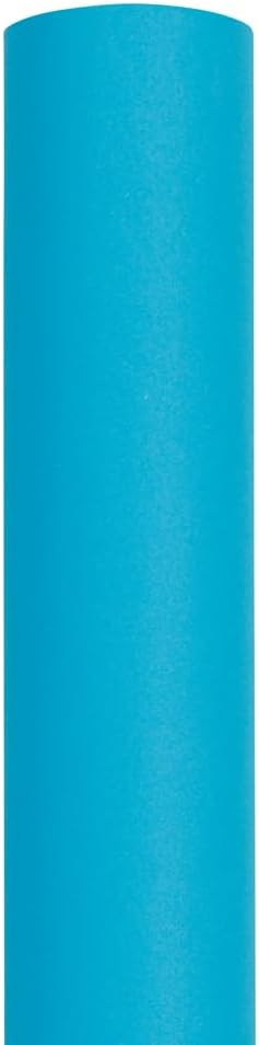 JAM Paper Gift Wrap - Matte Wrapping Paper - 26.3 Sq Ft (17 in x 18 Ft) - Matte Bright Blue/Peacock Blue - Roll Sold Individually