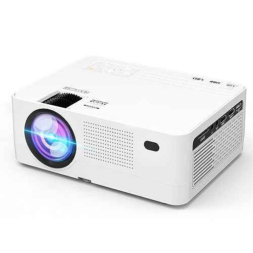 Native 1080P 5G WiFi Bluetooth Projector, 300¡± Display Outdoor Projector, 350 ANSI, 4K Supported, Home Projector for iOS/Android/TV Stick