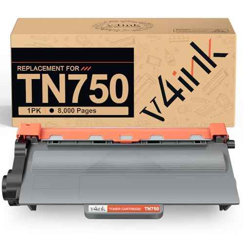v4ink Compatible Toner Cartridge Replacement for Brother TN-750 TN750 TN-720 High Yield Toner Black for Brother hl-5470dw hl-6180dw HL-5450dn dcp-8110dn mfc-8710dw mfc-8950dw Printer, 1 Pack