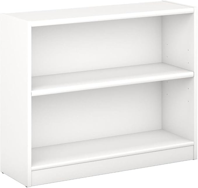 Home Square 2 Shelf Engineered Wood Bookcase Set in Pure White (Set of 2)
