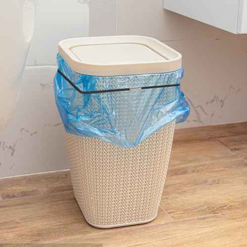 Trash Can Rubber Bands Set of 3,Garbage Can Bands Elastic for 13 to 30 Gallon Garbage Cans,Elastic Rubber Band,Stretch Trash Bag Band for Kitchen Office School(Black Blue Green)