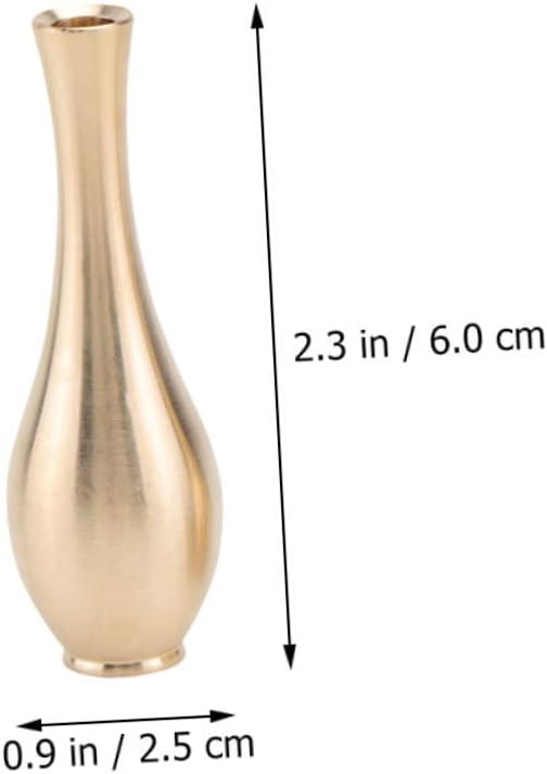 BESPORTBLE 4Pcs Retro Mini Copper Vases Small Tabletop Flower Ware Decorative Antique Metal Vases for Home Office Wedding Party Adornment