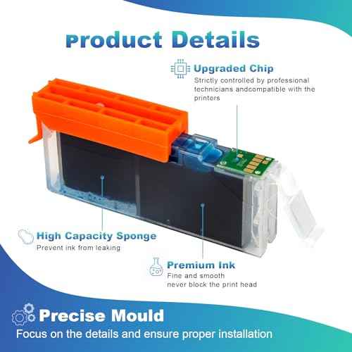 MG6620 Ink Cartridge for Canon PGI-250XL CLI-251XL Compatible Ink Cartridge Replacement for Canon 250 251 Ink use for Canon MG6620 MG5520 MX920 IX6820 MX922 MG5620 MG5522 MG5500 MG5422 (5 Pack)
