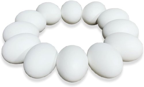 Eggmazing Egg Decorator - Authentic Wooden Eggs for Easter Crafts | Matte White, 12 Pack, Ages 3+