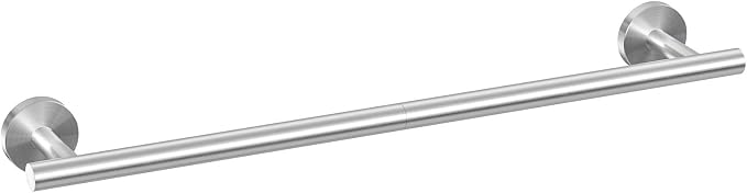 USHOWER Brushed Nickel Towel Bar, 22-Inch Towel Rack for Bathroom Wall Mounted, Thicken SUS304 Stainless Steel Towel Rod Modern Home Decor (Total Length 24-Inch)