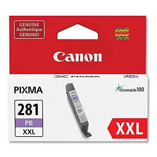 Canon CLI-281 XXL Genuine Photo Blue Ink Tank*, Compatible with TS9120 Series,TS8120 Series, TS8220 Series, TS8320, and TS6320 Printers