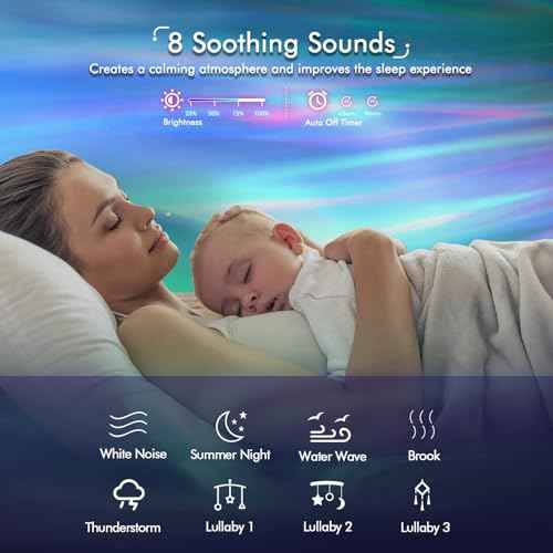 Star Projector Galaxy Light Projector with 33 Lights, Bluetooth 5.0 Speaker, Sound Machine Night Light, Smart WiFi Aurora Projector with IR Remote, Timer for Kid Adult Bedroom/Ceiling/Party