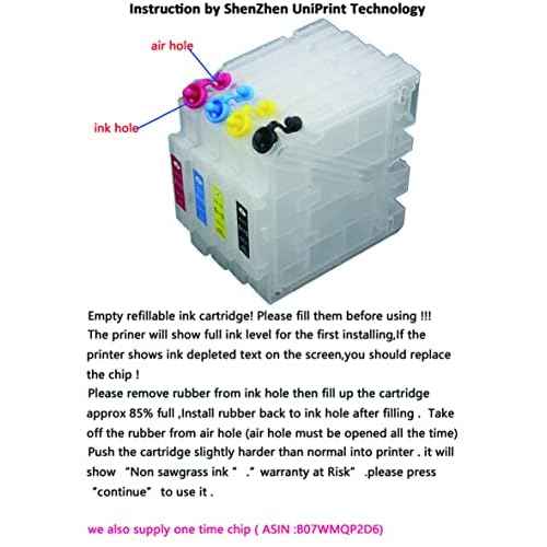 Ink Cartridge Compatible for Ricoh Sawgrass Virtuoso SG400 SG800 SG400NA / EU SG800NA EU Empty Refillable Ink Cartridge with chip