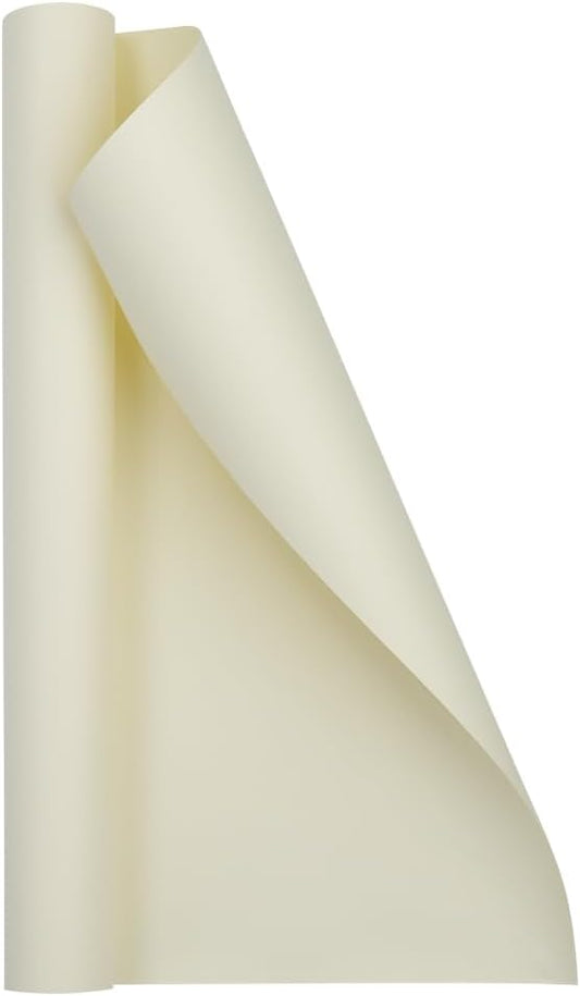 JAM Paper Gift Wrap - Matte Wrapping Paper - 26.3 Sq Ft (17 in x 18 Ft) - Matte Ivory - Roll Sold Individually