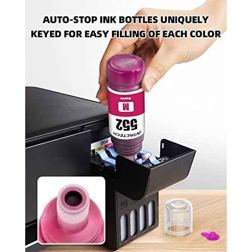 Compatible Ink Replacement for T552 552 (Black, Photo Black, Cyan, Magenta, Yellow, Gray, 6-Pack) Work for ET 8550 ET8500 Printer