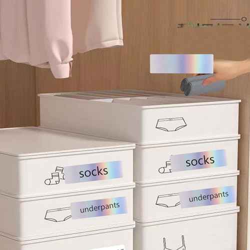 D30 Label Tape, 320 PCS Thermal Label, Compatible with D30 Maker, 12 x 40 mm (0.47 x 1.57 Inch) Holographic Reflective, Waterproof Adhesive Printer Tape Paper 2 Rolls
