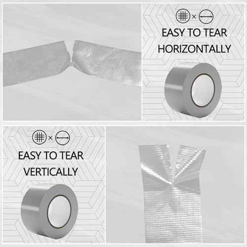 SWRT 24-Pack 9 Mil Silver Heavy Duty Duct Tape Strong Adhesive, 2 Inch x 720 Yd Duct Heavy Duty Waterproof All Weather Gray Duct Tape No Residue Sealing & Patching for Indoor&Outdoor Repair
