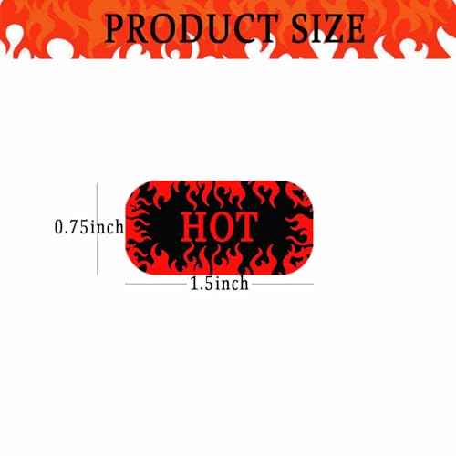 Hot Stickers Labels 0.75¡¿1.5 inch Shop Labels for Supermarkets, Convenience Stores, Coffee Shops and Food establishments(500 Pcs/Roll)
