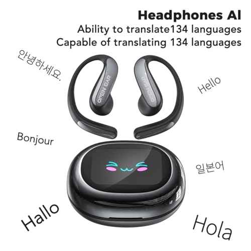 AI Translation Earbuds, Language Translator Earbuds Real Time for 135 Languages,audifonos traductores ingl?s espa?ol,Bluetooth6.0 LCD Touch Screen Earphones,Ideal for Travel Business Learning with APP