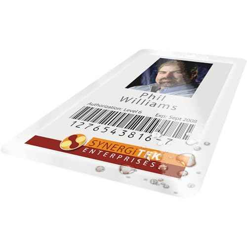 GBC Laminating Sheets, Thermal Laminating Pouches, Badge Size, 7 Mil, HeatSeal UltraClear, 100 Pack (3200016)