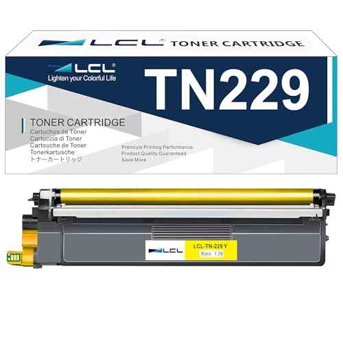 LCL TN229 Yellow Toner Cartridge Replacement for Brother TN229Y TN229XL TN229XLY HL-L3220CDW HL-L3280CDW HL-L3295CDW HL-L3300CDW HL-L8245CDW MFC-L3720CDW MFC-L3765CDW MFC-L3780CDW MFC-L8395CDW (1PK)