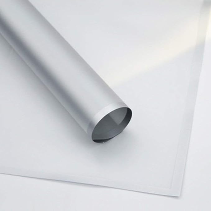 Silver Flower Wrapping Paper, Waterproof Floral Bouquet Wrapping Paper Florist Supplies, 20 Sheets