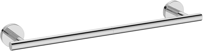 USHOWER Polished Chrome Towel Bar, 14-Inch Towel Racks for Bathroom Wall-Mounted, SUS304 Stainless Steel Towel Rod (Total Length 16-Inch)