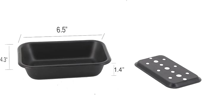 Joy Choice 6.5" Farmhouse Soap Dish with a Tray -Black Metal Soap Dish for Bathroom, Tub and Kitchen, Farmhouse Sponge Holder for Kitchen Sink (Black)
