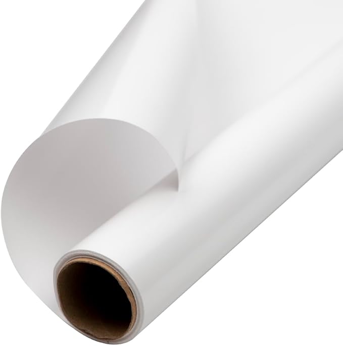 JAM Paper Gift Wrap - Glossy Wrapping Paper - 26.3 Sq Ft (17 in x 18 Ft) - Glossy White - Roll Sold Individually