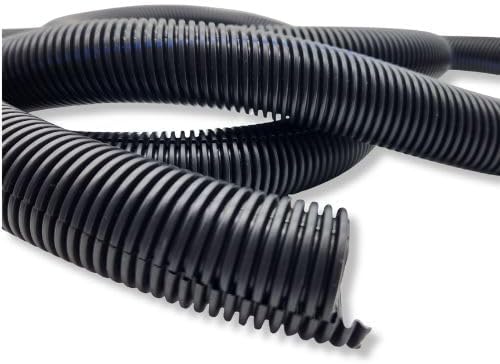567ITG 3/4" x 25ft Split Wire Loom Tubing - Black Automotive Wire Protector Conduit, Electrical Wiring Cover & Harness Wrap, Flexible Cable Sleeve