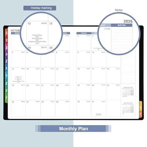 2026 Appointment Book & Planner - 2026 Daily Hourly Planner, 8.5" x 11", Jan 2026 - Dec 2026, 2026 Weekly Appointment Book, Planners with Colorful Tabs, Leather Cover, 15-Minute Interval - Black