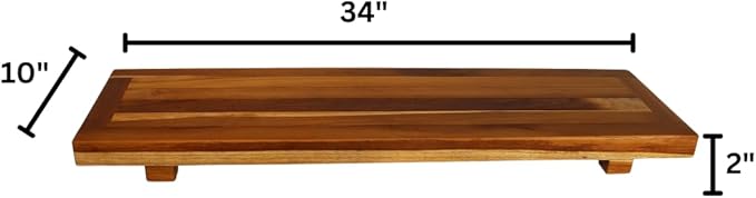 EcoDecors, 34 inch, Bath Tray for Tub, Bath Tub Tray Wood, Bathtub Table, Caddy for Bathtub in Natural Teak