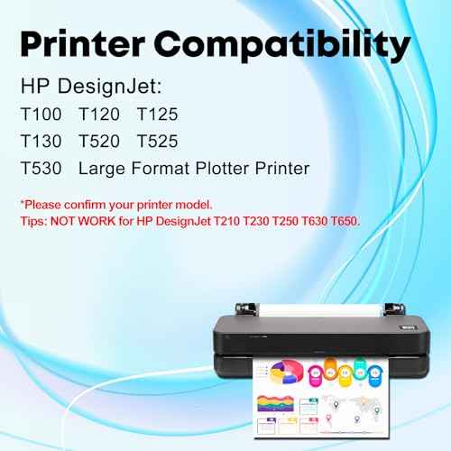Miss Deer 711XL Black Ink Cartridge (CZ129A) for DesignJet T530, T525, T520, T130, T125, T120 & T100 Large Format Plotter Printers,38-ml,3 Pack