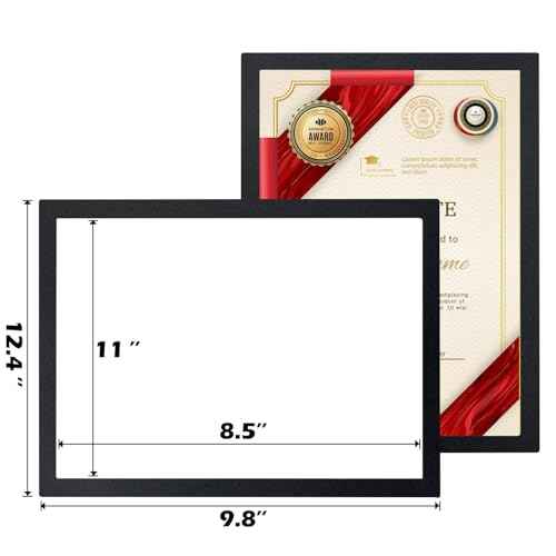 Magnetic Sign Holder - 8.5¡¿11" Wall Mounted Self-Adhesive Magnetic Paper Holder,Transparent Wall Display Frame with Black Edge,Suitable for Office, Store, Mall, Home (6pack)