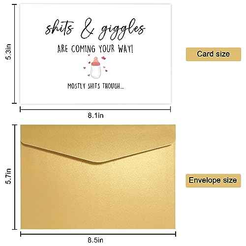 Funny Baby Shower Congrats Card for New Parents, Pregnancy Announcement Gift for Family Friends, Hilarious Newborn Hello Card