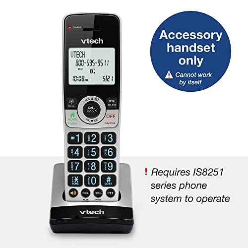VTech IS8201 Additional Handset for IS8251 Business Grade Cordless Phone Series, Perfect for Home Office, Smart Call Blocking, Answering System, Bluetooth Connect to Cell