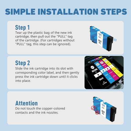 Weemay 802XL Ink Cartridges Remanufactured for Epson 802XL Ink Cartridges Combo Pack T802XL T802 XL Works with Epson Workforce WF-4734 EC-4020 WF-4730 WF-4740 (Cyan, Magenta, Yellow)